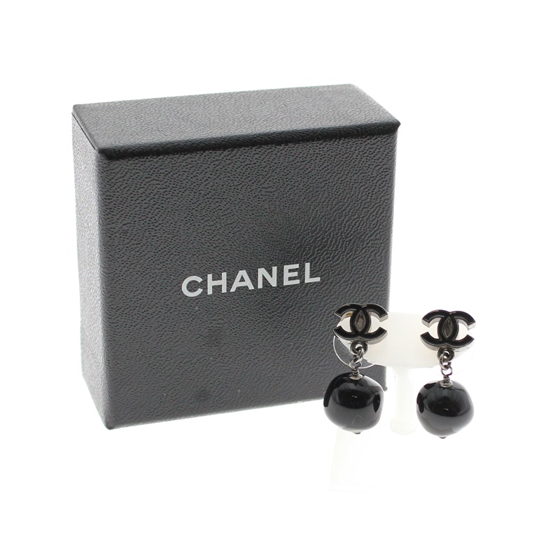 ココマーク/フェイクパールピアス/CHANEL/シャネル/ピアス/ブラック ...