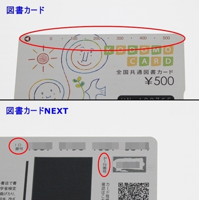 残高 図書 カード